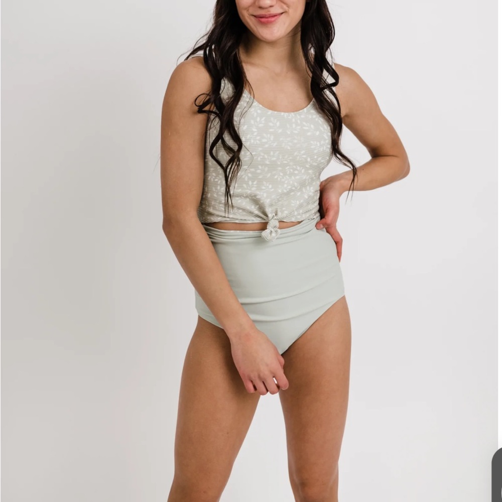 Sage Green Coral Reef Swim Suit